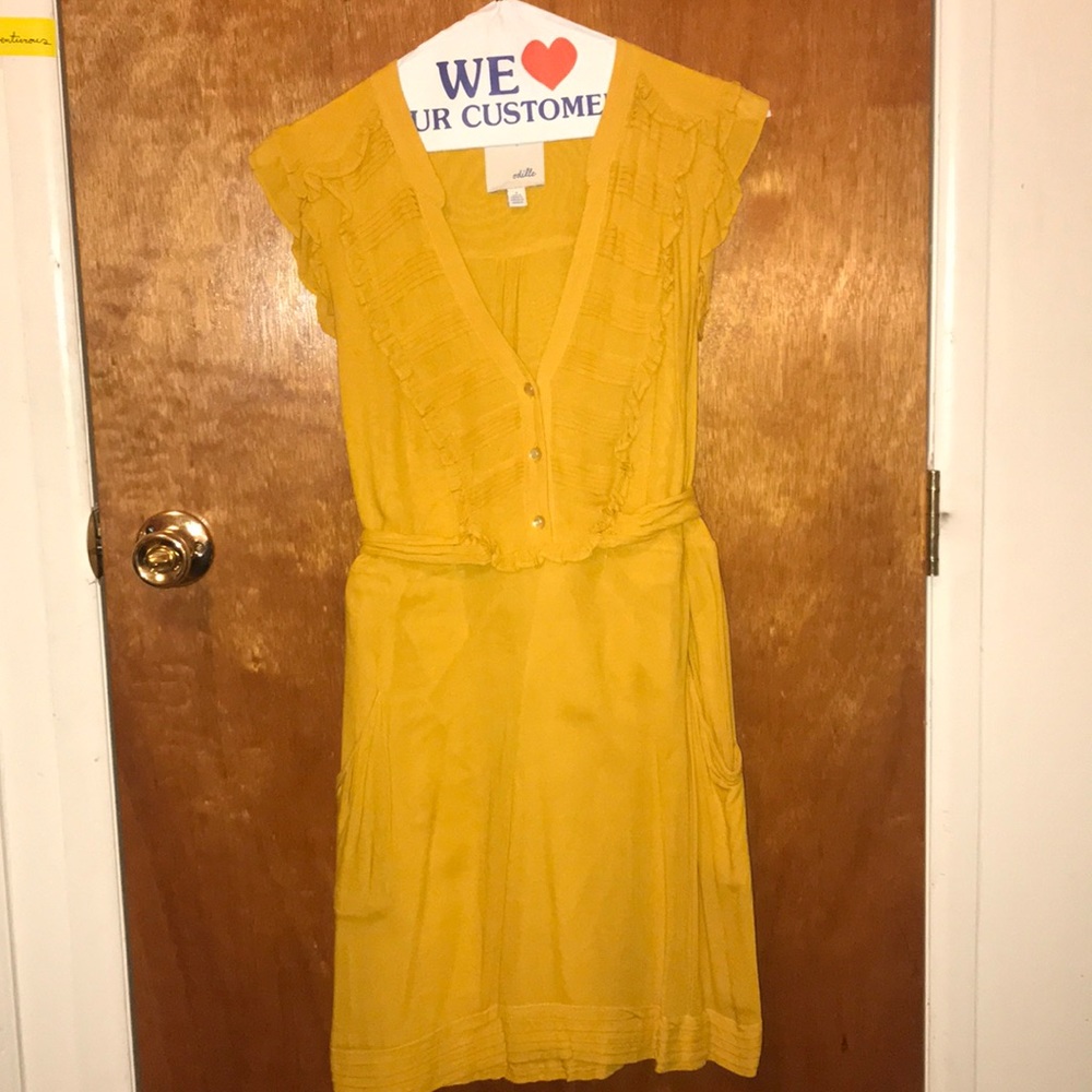 Mustard yellow dress w/ pockets from Anthro